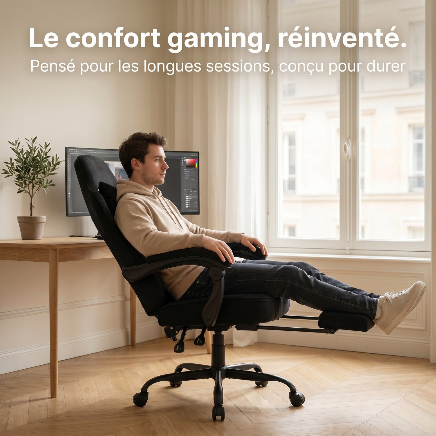 Chaise gaming noir