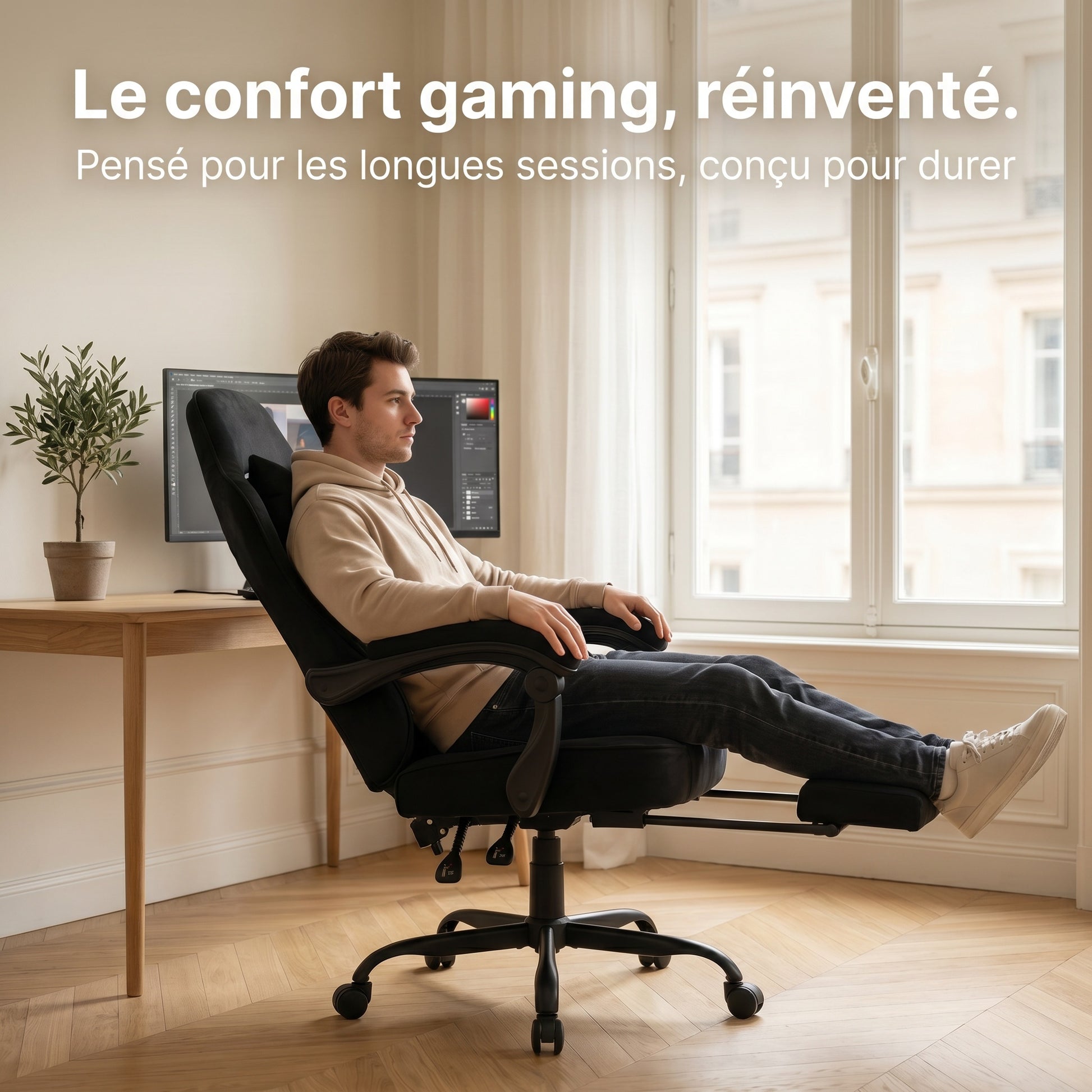 Chaise gaming noir