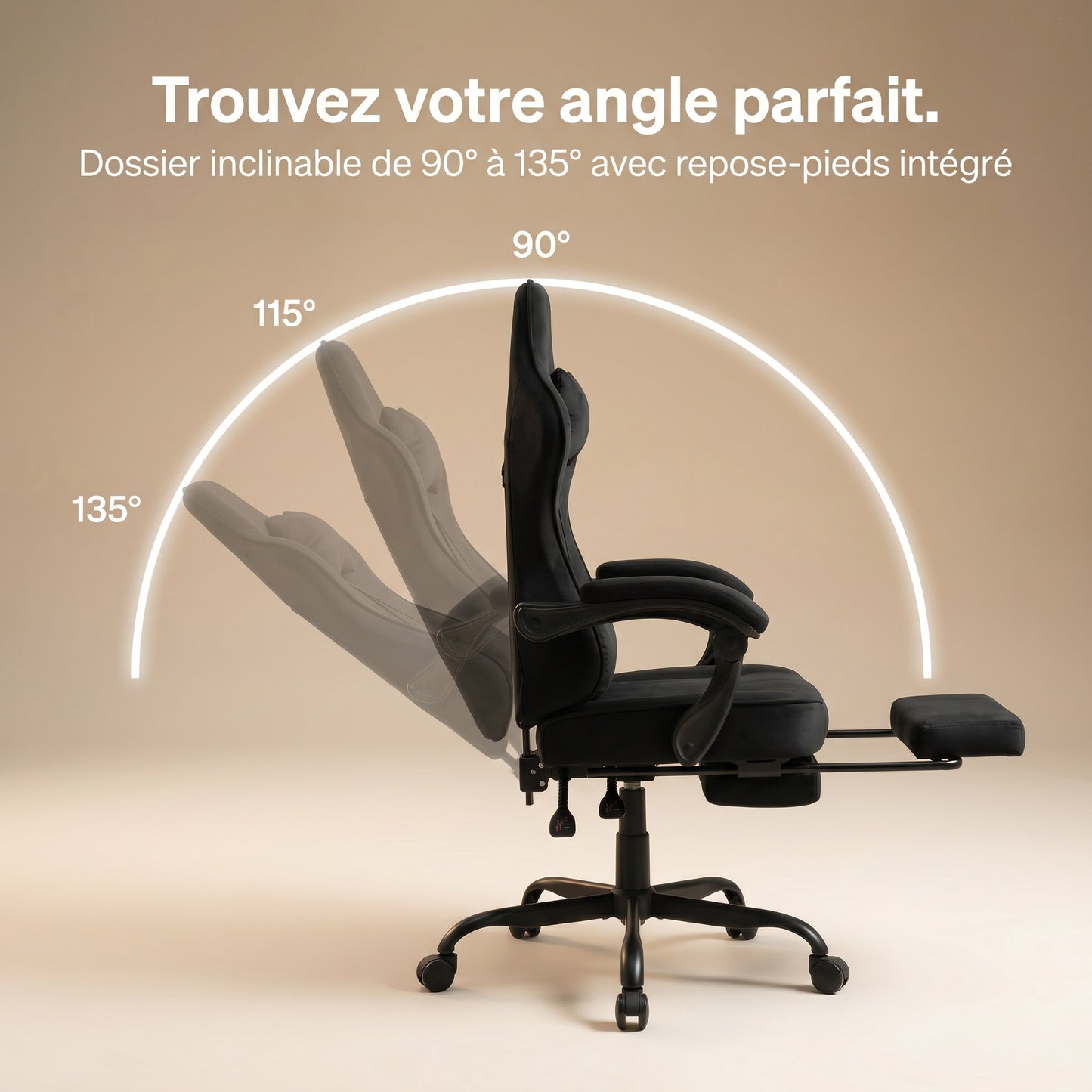 Chaise gaming noir