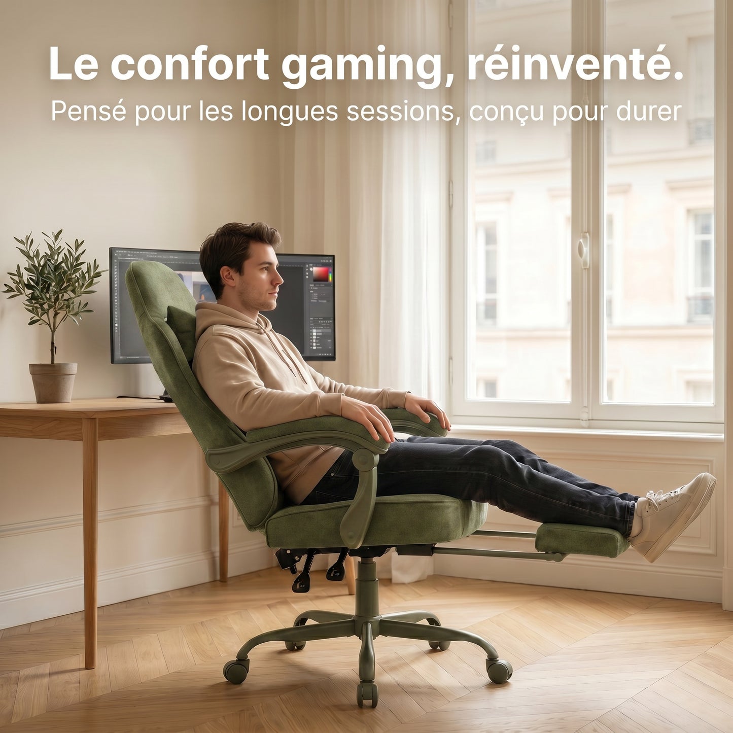Chaise gaming vert