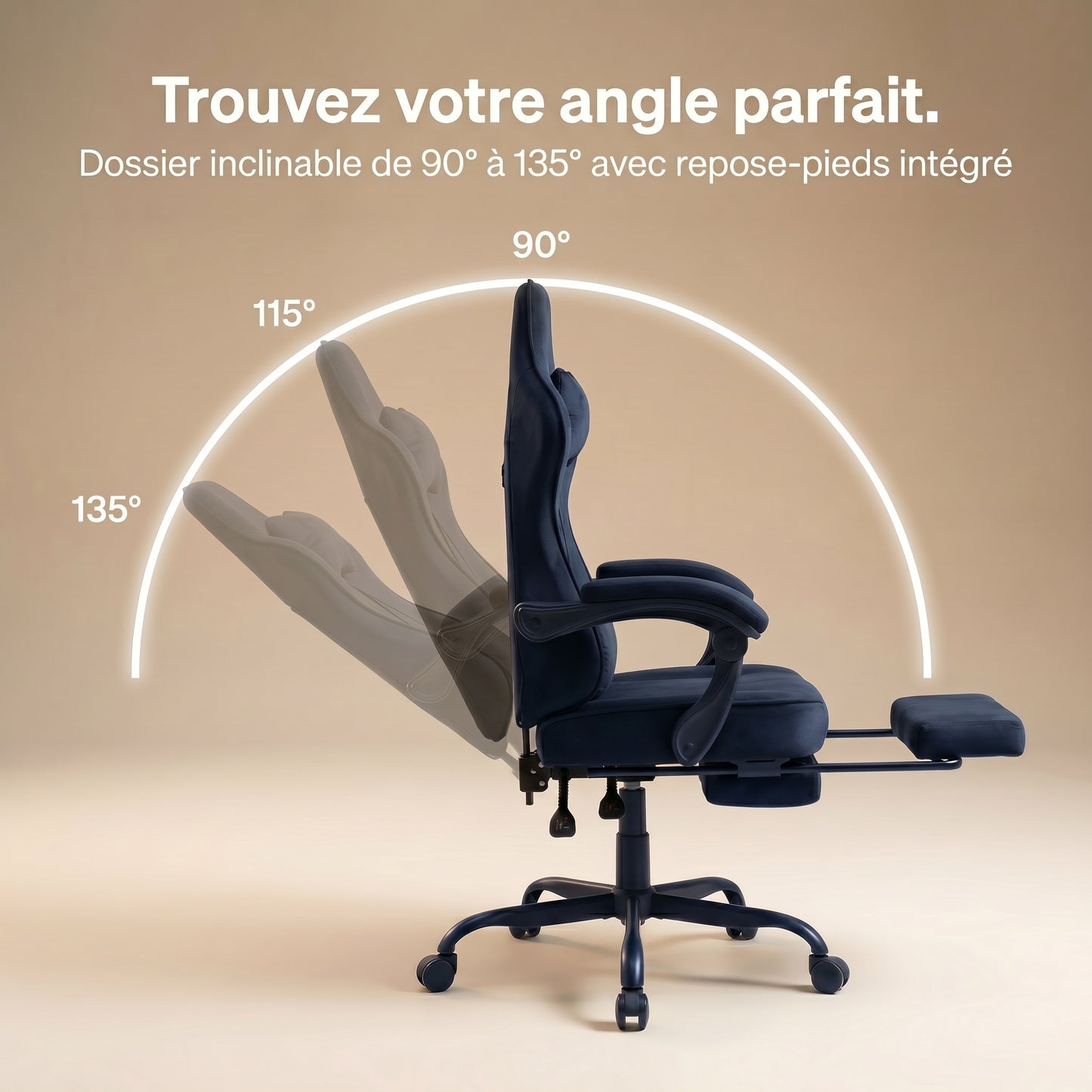 Chaise gaming bleu