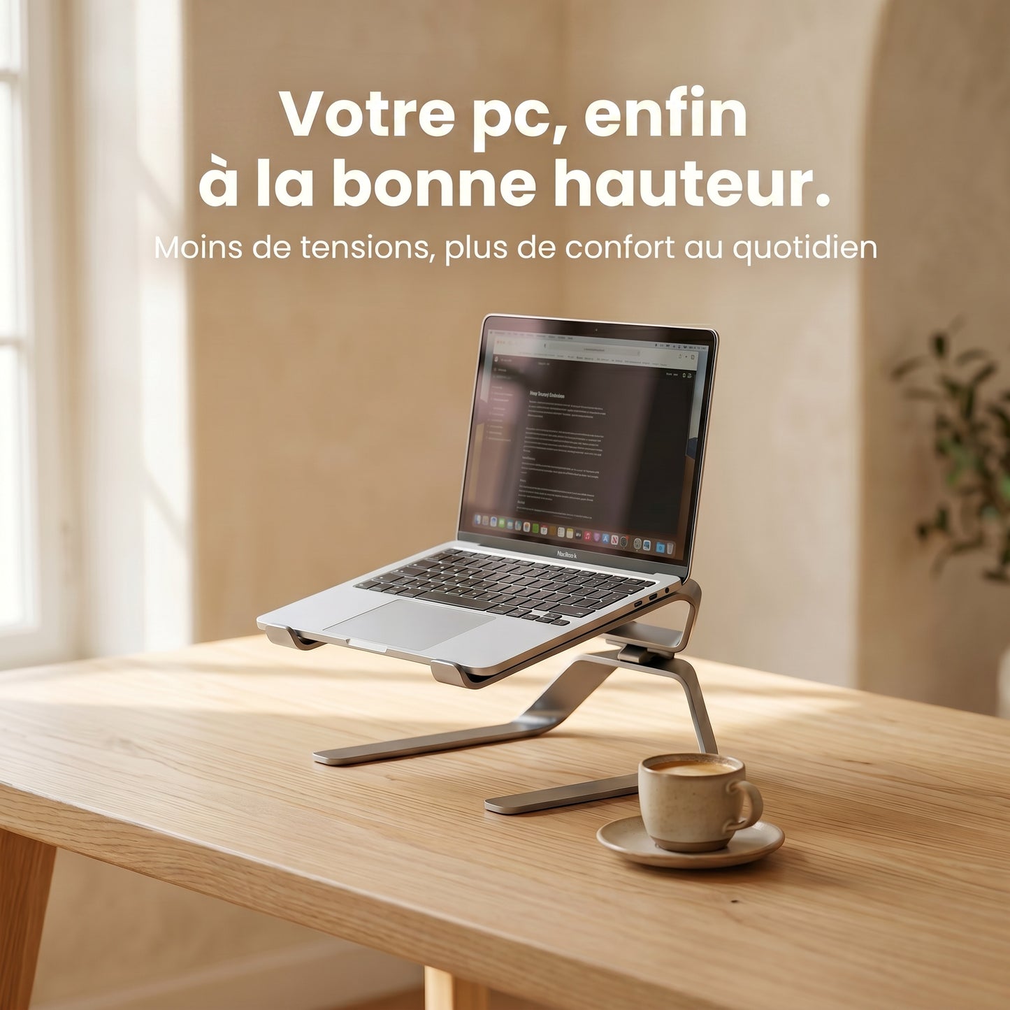 Support pour ordinateur portable Postrua en aluminium