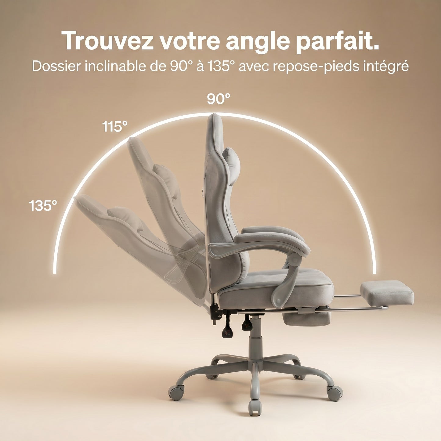 Chaise gaming gris