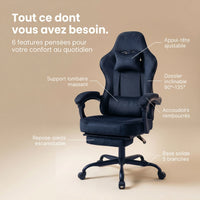 Chaise gaming bleu